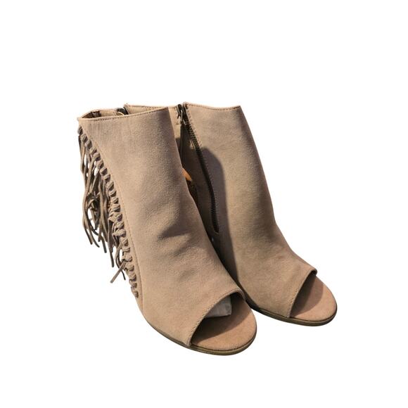 Rampage Lauren Women's Fringe Open Toe Ankle Bootie size 10M NIB - Picture 2 of 8